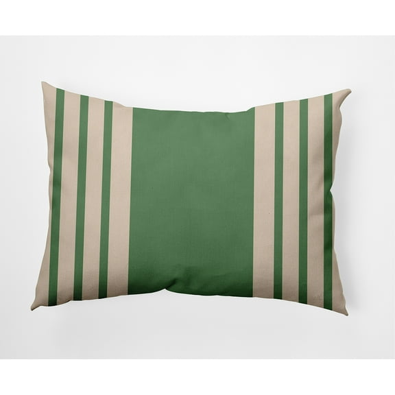 Simply Daisy 14" x 20" Stripe Indoor/Outdoor Polyester Throw Pillow, Sage
