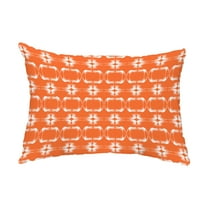Simply Daisy, 14" x 20" Summer Picnic Orange Abstract Decorative Outdoor Pillow
