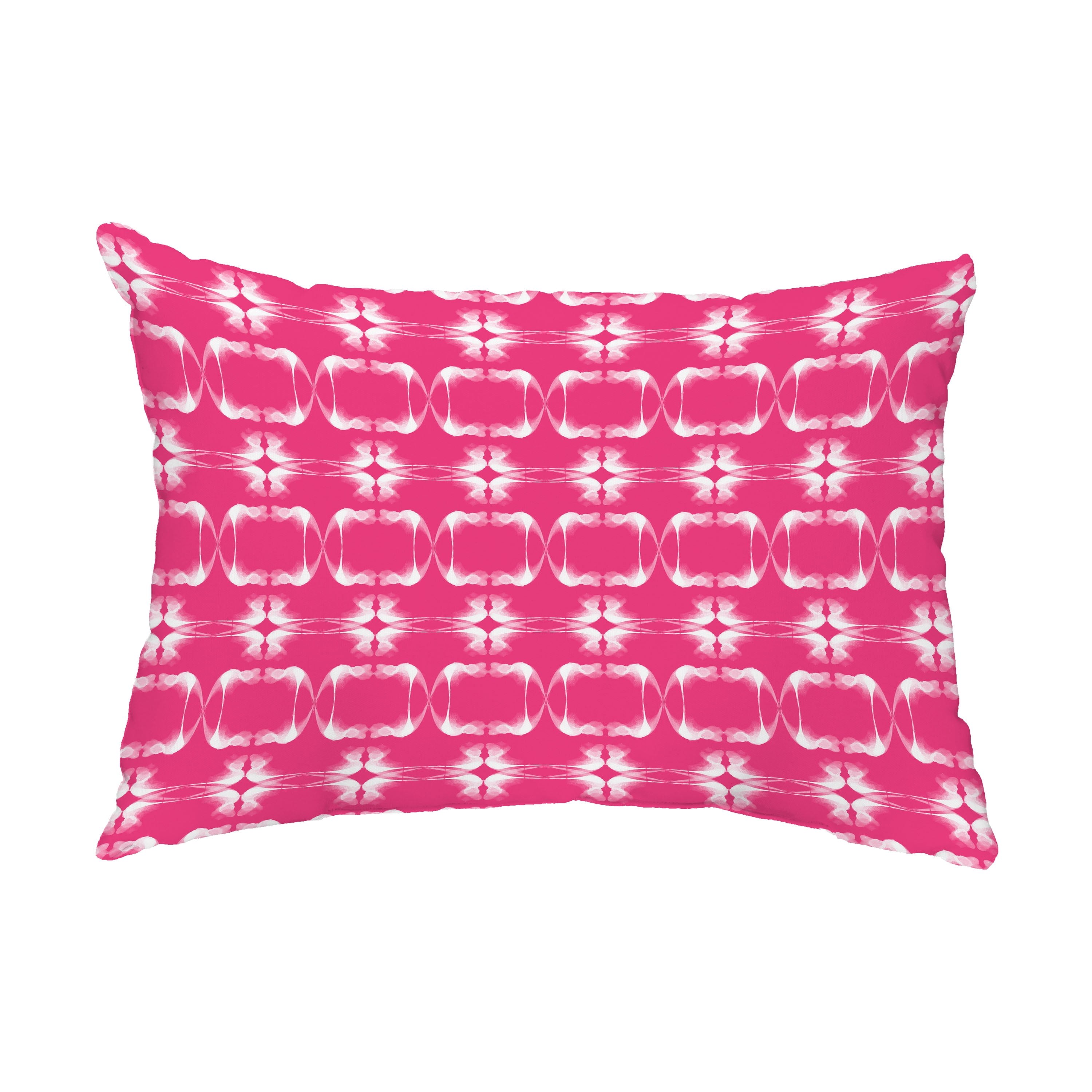 Simply Daisy, 14" x 20" Summer Picnic Pink Abstract Decorative Outdoor Pillow