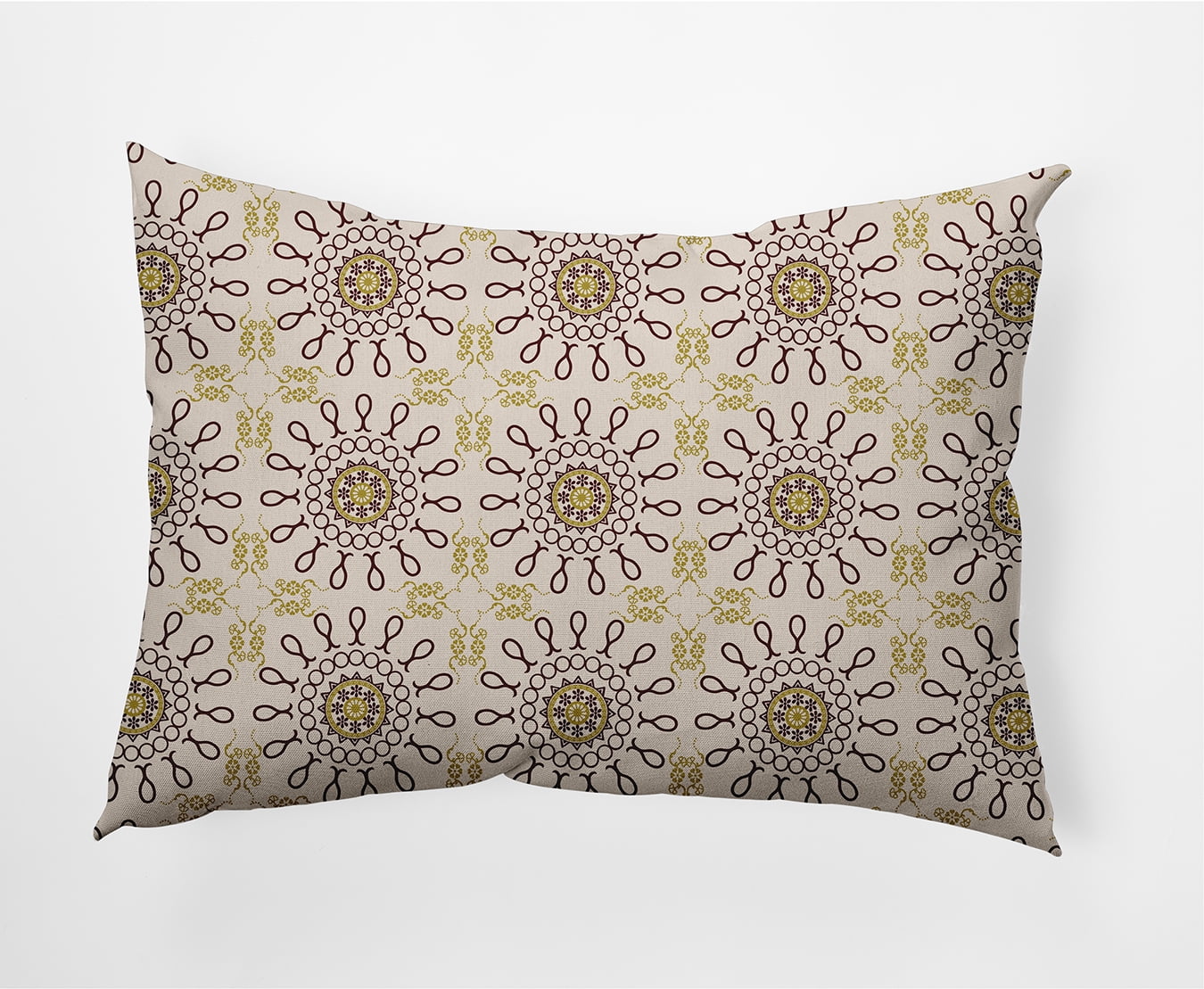 Simply Daisy 14" x 20" Sun Tile Indoor/Outdoor Polyester Throw Pillow, Pomegranate