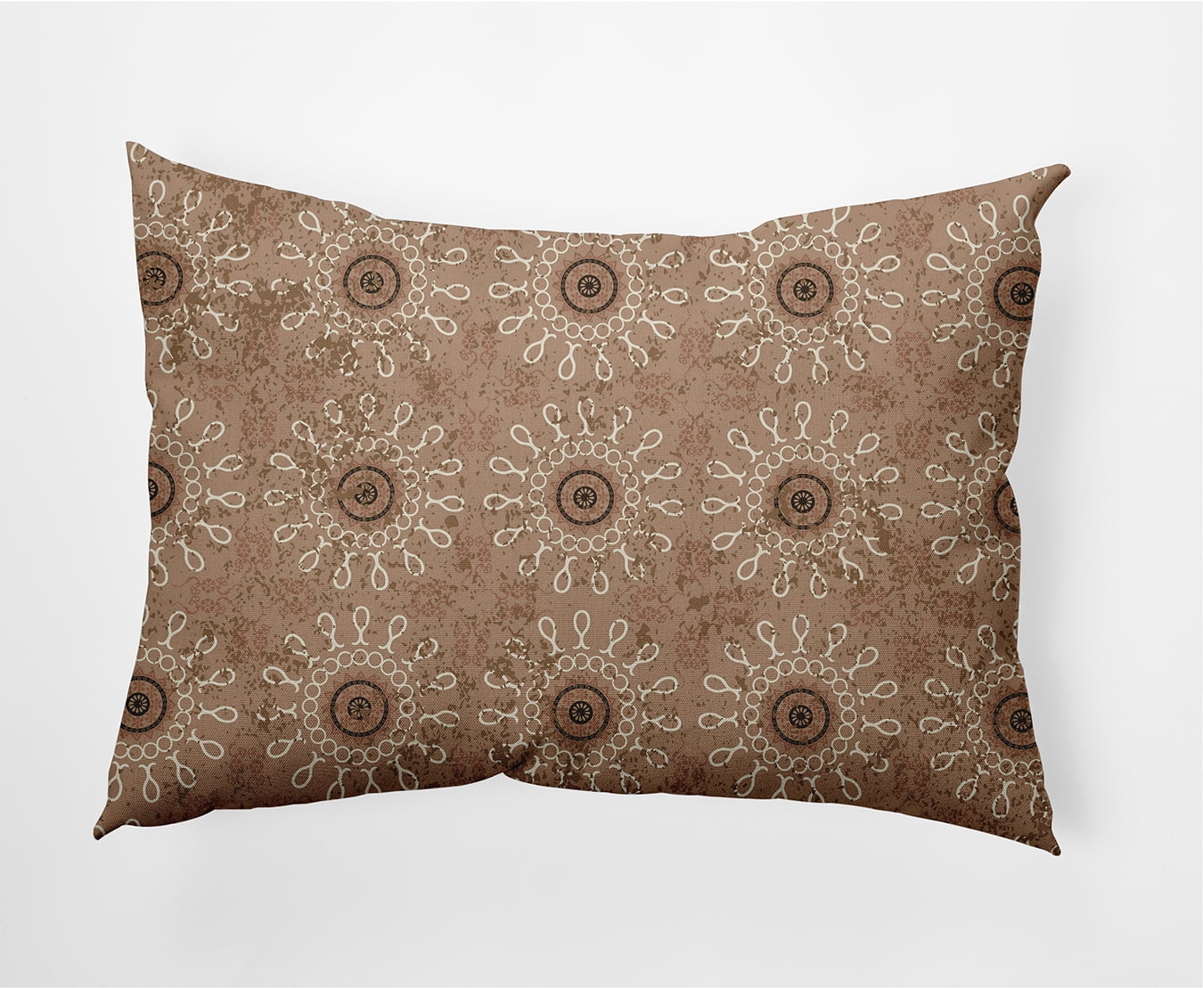 Simply Daisy, 14" x 20" Sun Tile Taupe Decorative Abstract Outdoor Throw Pillow