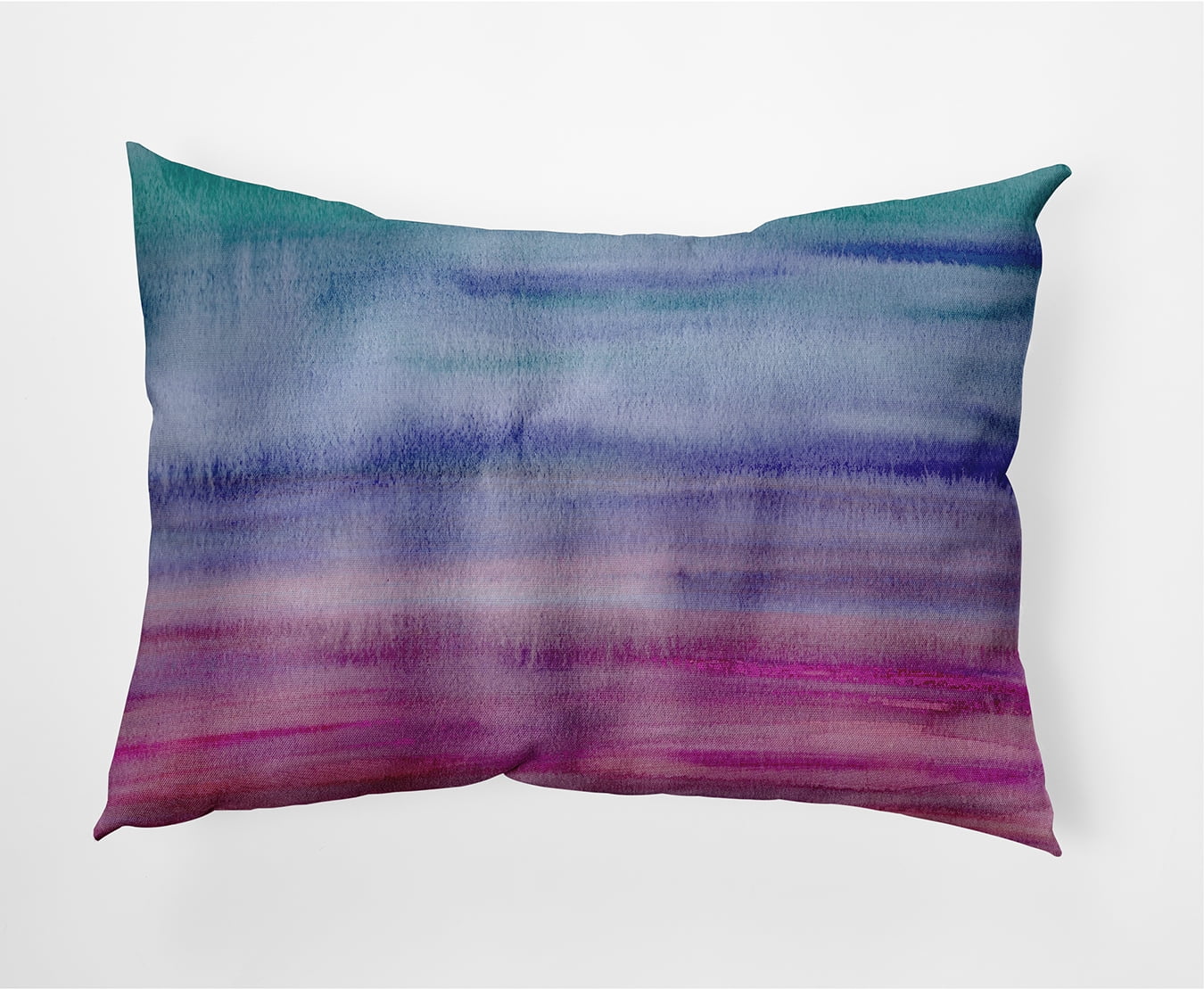 Simply Daisy, 14" x 20" Sunset Beauty Multi Color Stripe Print Outdoor Decorative Throw Pillow
