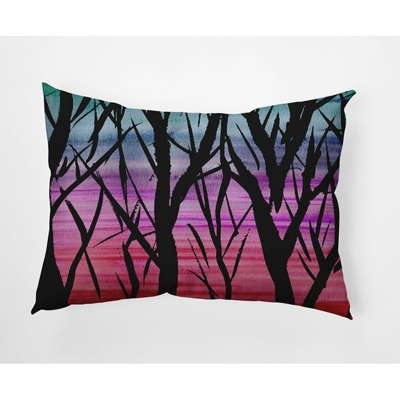 Simply Daisy, 14" x 20" Sunset Branches Multi Floral Print Outdoor Decorative Throw Pillow