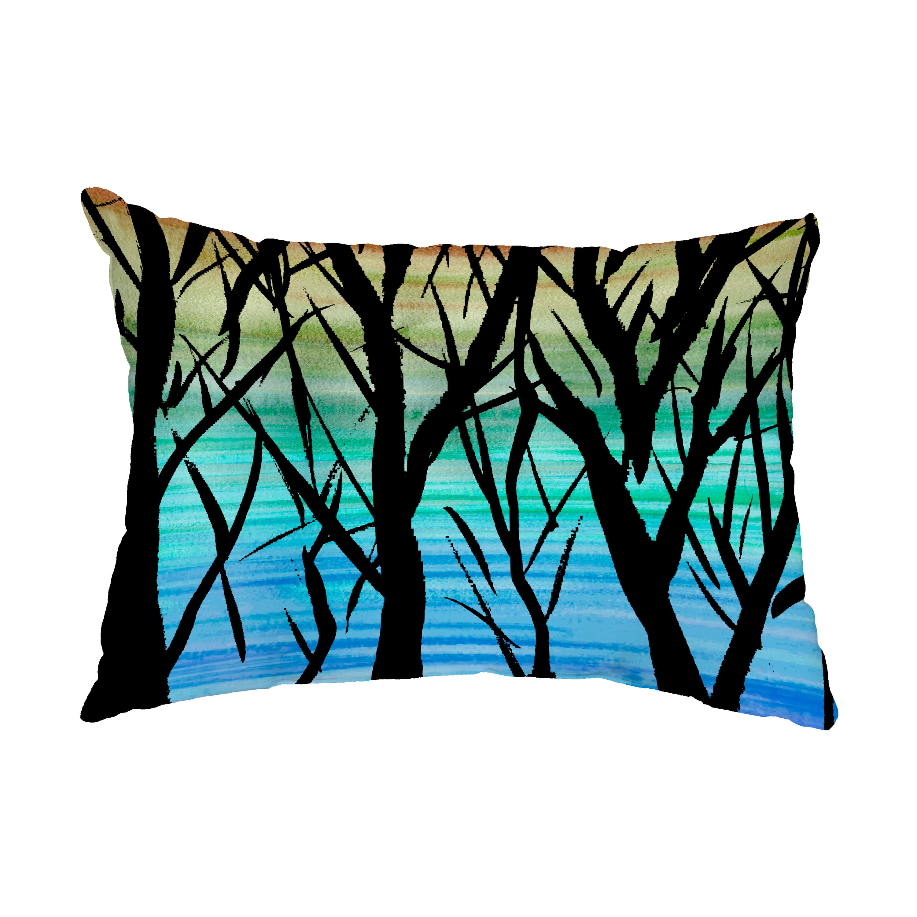Simply Daisy, 14" x 20" Sunset Branches Multi Floral Print Outdoor Decorative Throw Pillow