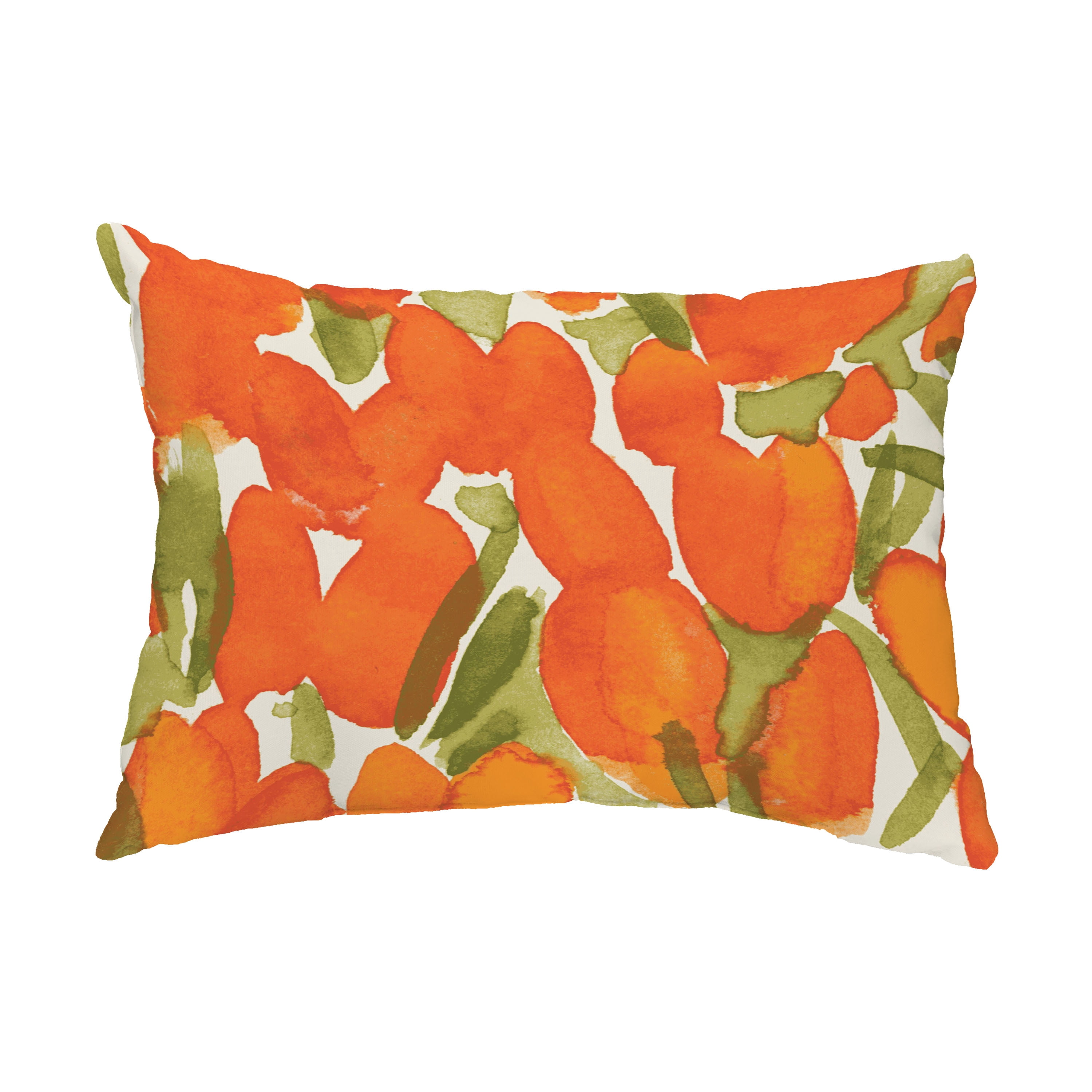 Simply Daisy, 14" x 20" Sunset Tulip Orange Floral Decorative Outdoor Pillow