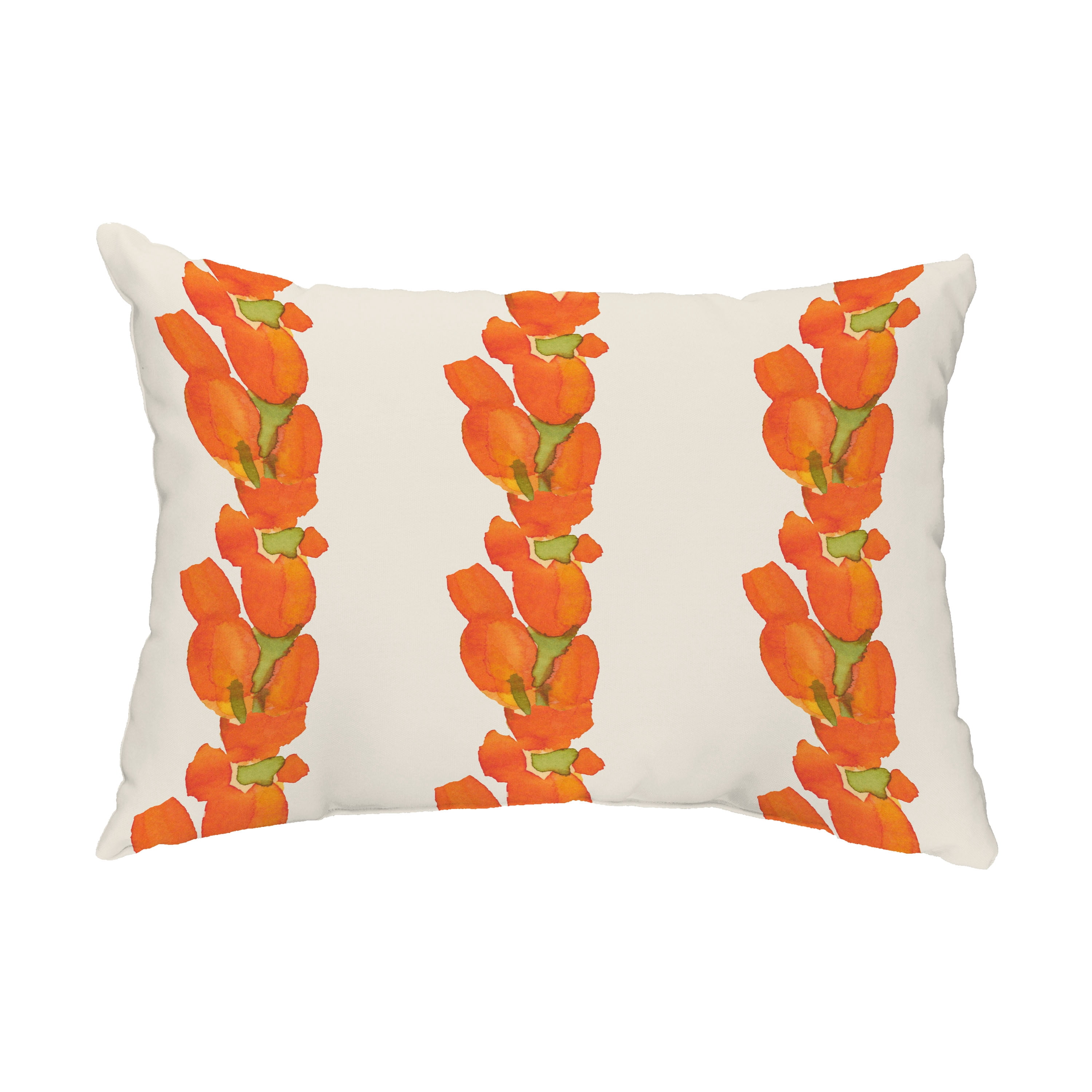 Simply Daisy, 14" x 20" Sunset Tulip Orange Floral Decorative Outdoor Pillow