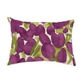 thumbnail image 1 of Simply Daisy, 14" x 20" Sunset Tulip Purple Floral Decorative Outdoor Pillow, 1 of 1