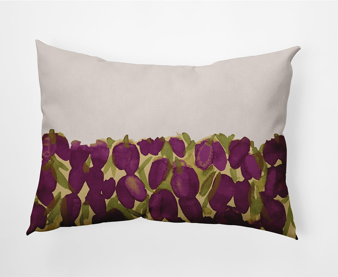 Simply Daisy, 14" x 20" Sunset Tulip Purple Floral Decorative Outdoor Pillow