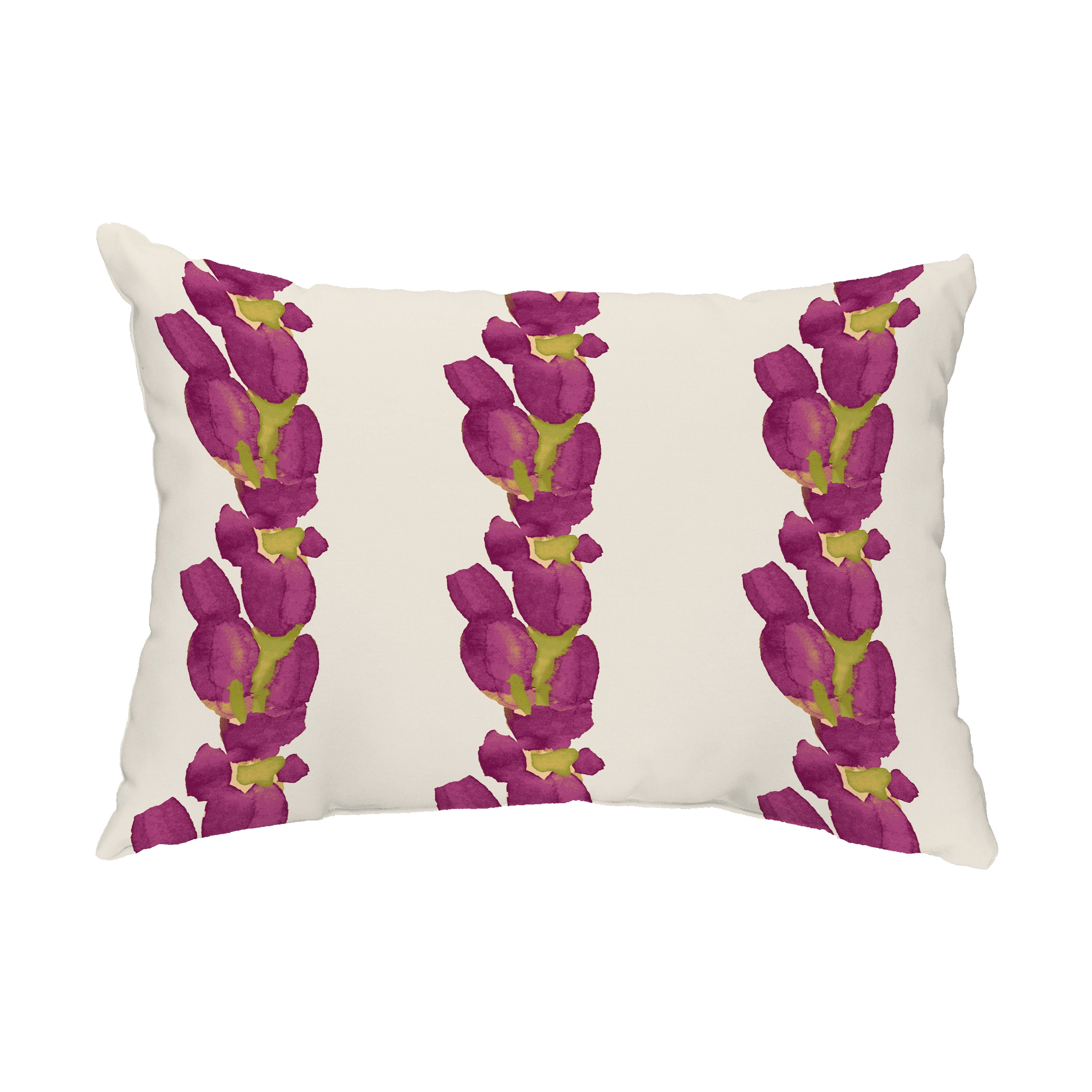 Simply Daisy, 14" x 20" Sunset Tulip Purple Floral Decorative Outdoor Pillow