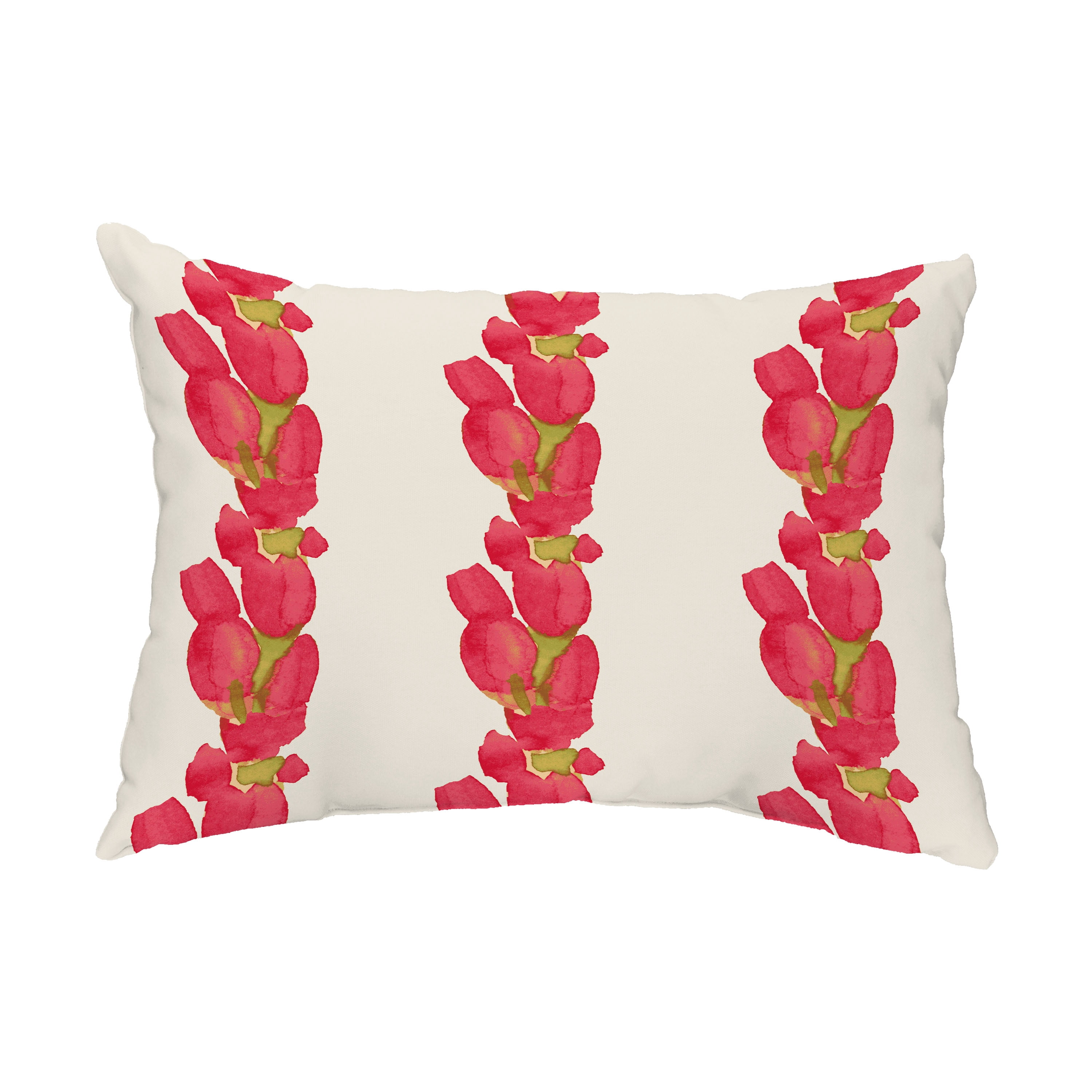 Simply Daisy, 14" x 20" Sunset Tulip Red Floral Decorative Outdoor Pillow