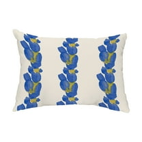 Simply Daisy, 14" x 20" Sunset Tulip Stripe Blue Floral Decorative Outdoor Pillow
