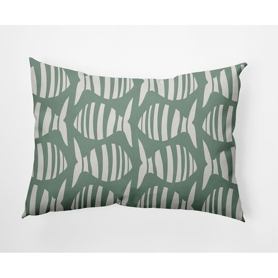 Simply Daisy 14" x 20" Swimming School Nautical Decorative Indoor Pillow