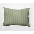 thumbnail image 1 of Simply Daisy, 14" x 20" Ticking Stripe Green Decorative Stripe Outdoor Pillow, 1 of 3