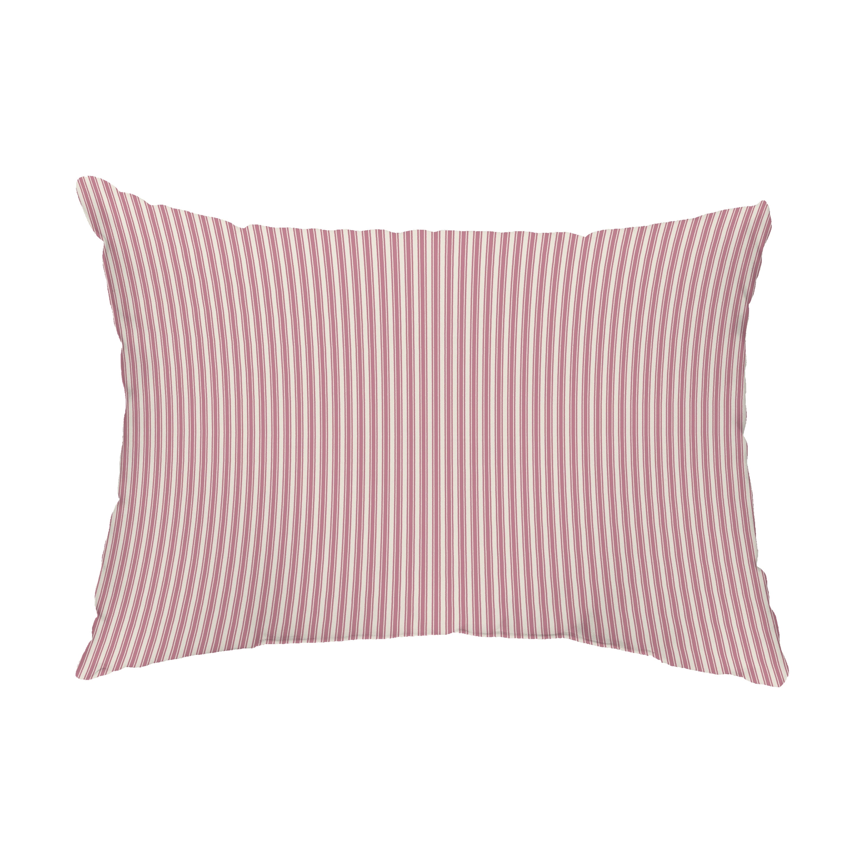 Simply Daisy, 14" x 20" Ticking Stripe Purple Decorative Stripe Outdoor Pillow
