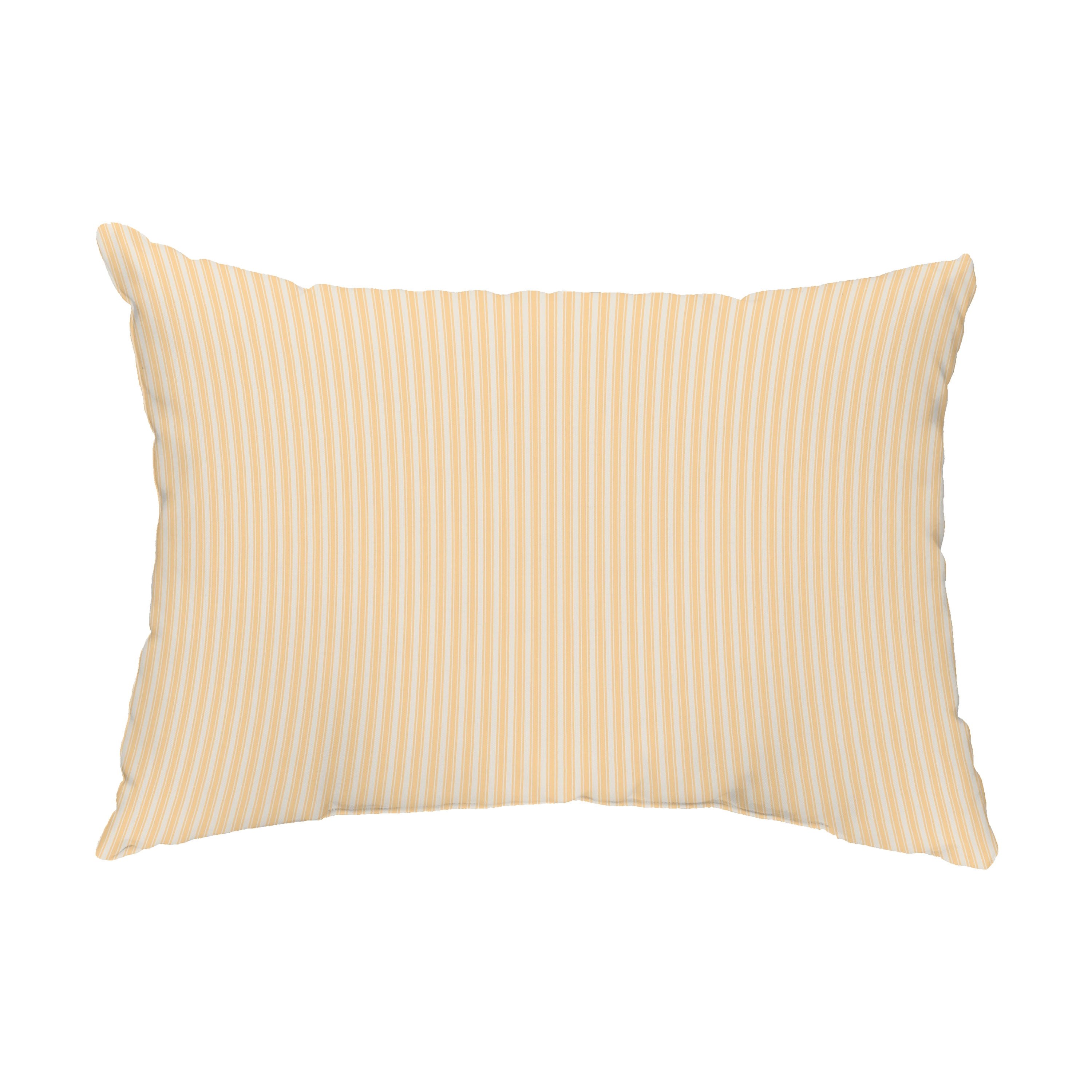 Simply Daisy, 14" x 20" Ticking Stripe Yellow Decorative Stripe Outdoor Pillow