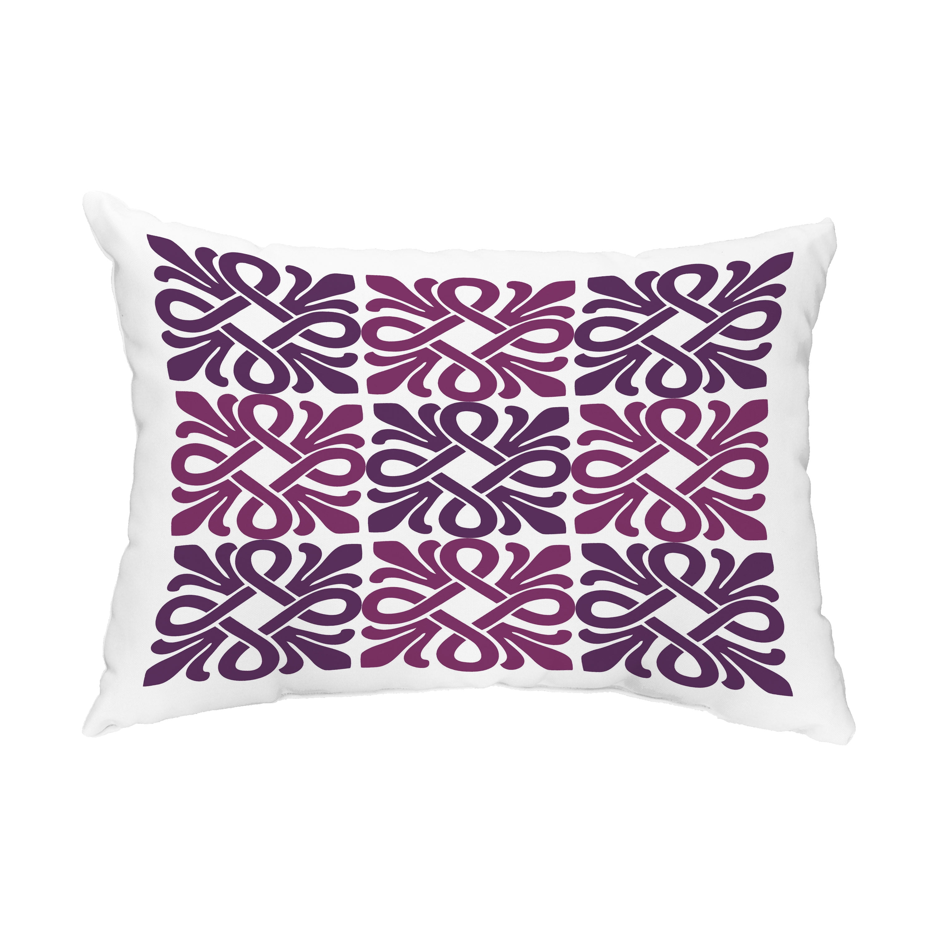 Simply Daisy, 14" x 20" Tiki Square Purple Abstract Decorative Outdoor Pillow