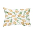 thumbnail image 1 of Simply Daisy, 14" x 20" Tossed Pineapples Gold Abstract Decorative Outdoor Pillow, 1 of 1
