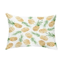 Simply Daisy, 14" x 20" Tossed Pineapples Gold Abstract Decorative Outdoor Pillow