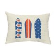 thumbnail image 1 of Simply Daisy, 14" x 20" Triple Surf Blue Decorative Coastal Outdoor Pillow, 1 of 1