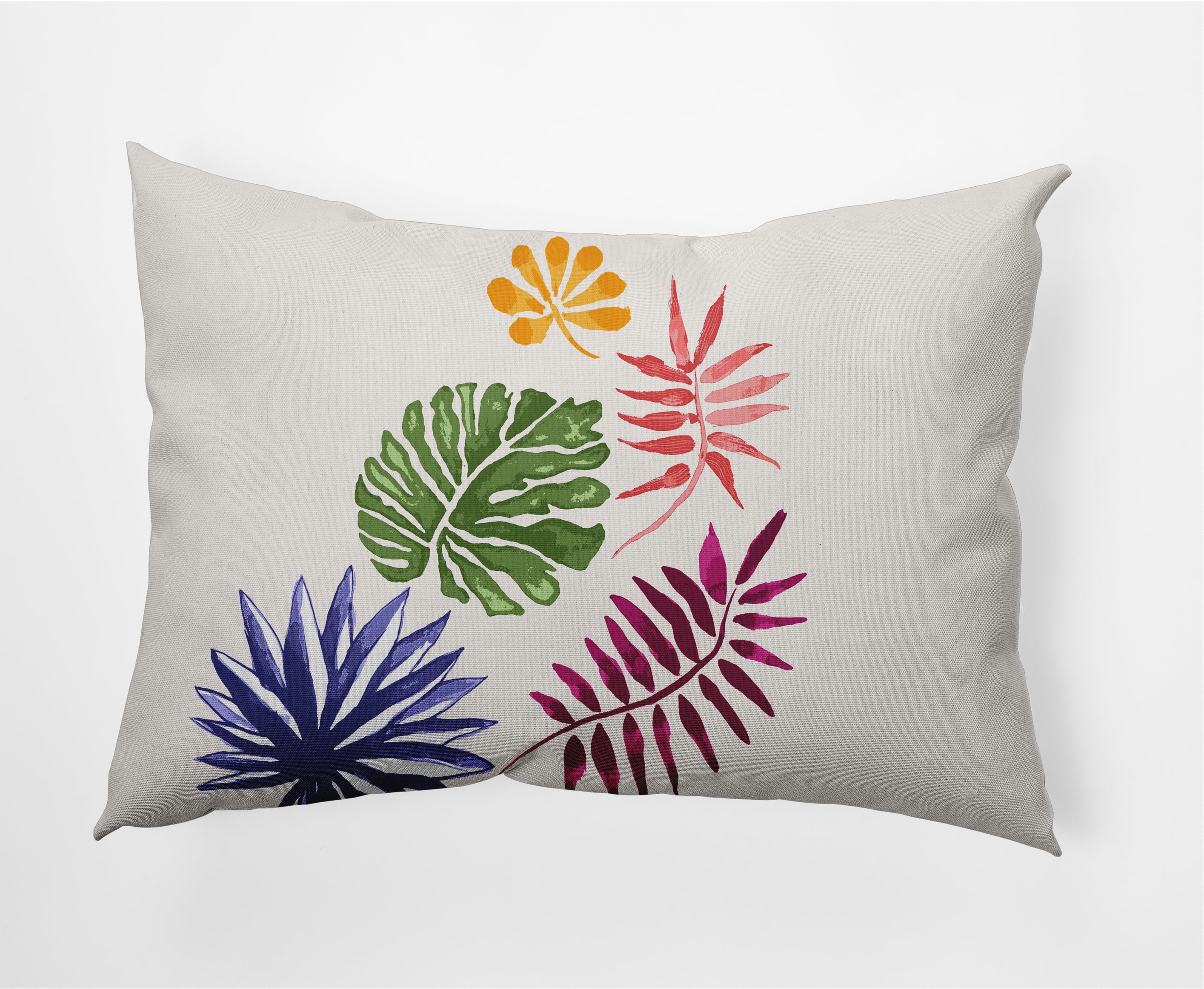 Simply Daisy 14" x 20" Tropical Purple Polyester Decorative Lumbar Pillow