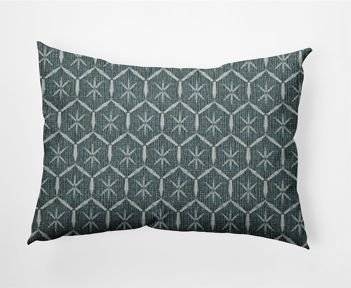 Simply Daisy, 14" x 20" Tufted Green Abstract Decorative Outdoor Pillow