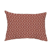Simply Daisy, 14" x 20" Tufted Maroon Abstract Decorative Outdoor Pillow