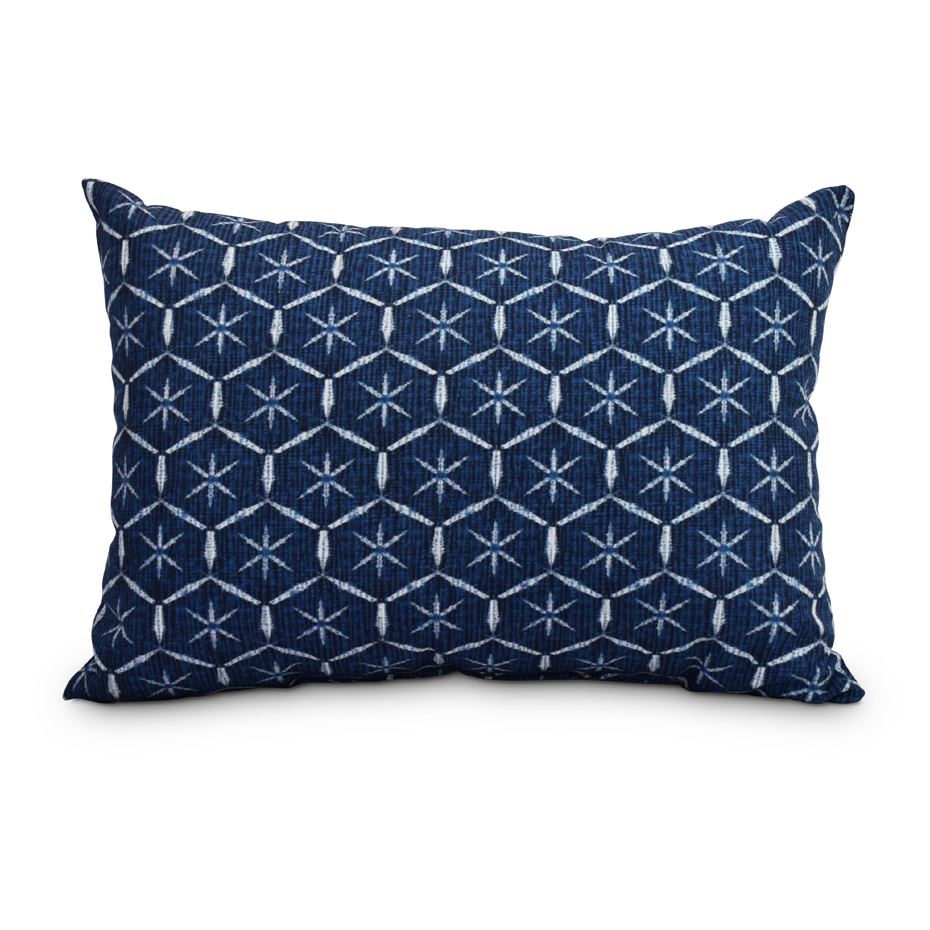 Simply Daisy, 14" x 20" Tufted Navy Blue Abstract Decorative Outdoor Pillow