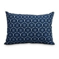 thumbnail image 1 of Simply Daisy, 14" x 20" Tufted Navy Blue Abstract Decorative Outdoor Pillow, 1 of 2