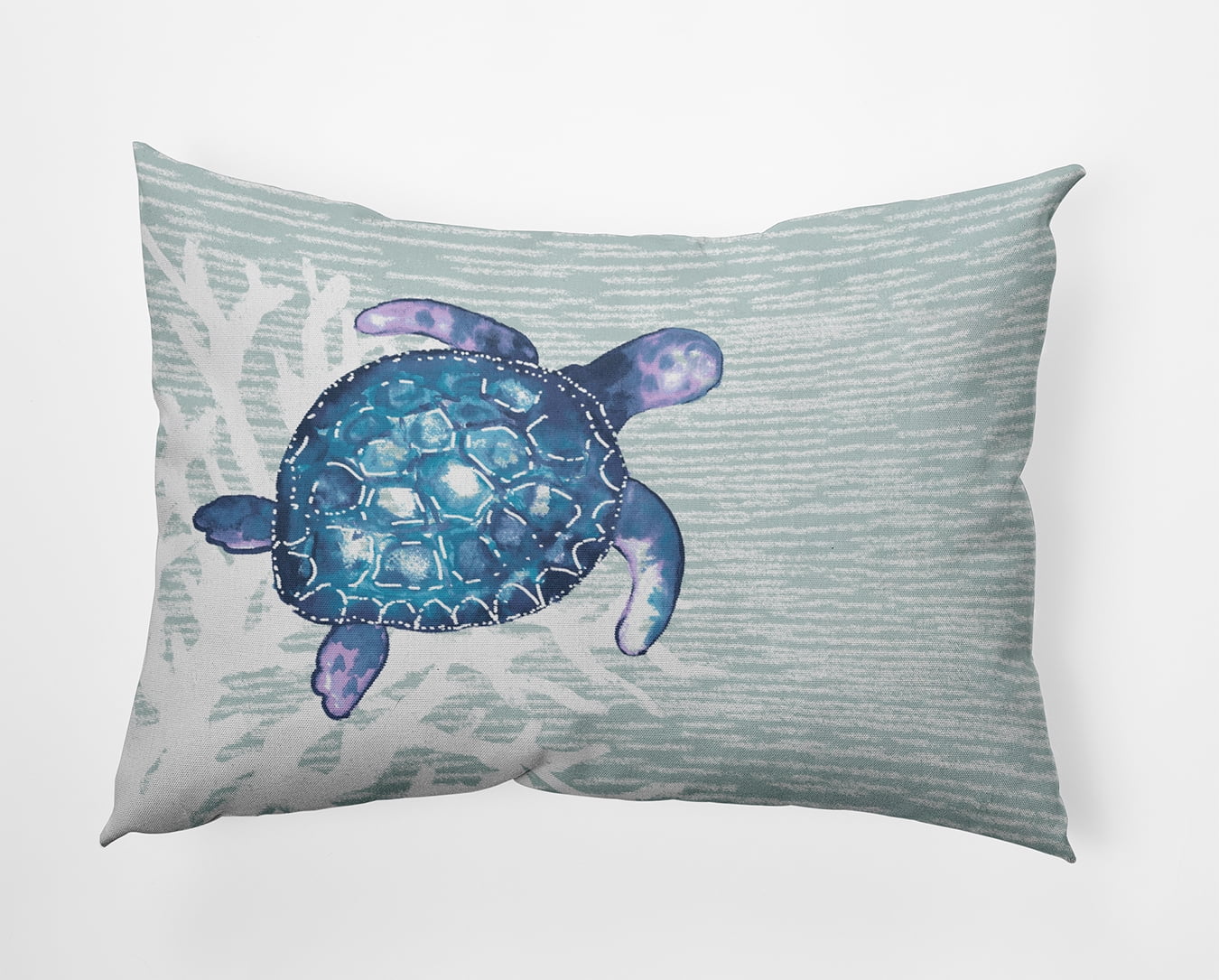 Simply Daisy 14" x 20" Turtle Friend Decorative Throw Pillow, Aqua (1 count)