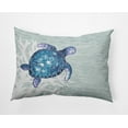 thumbnail image 1 of Simply Daisy 14" x 20" Turtle Friend Decorative Throw Pillow, Aqua (1 count), 1 of 3