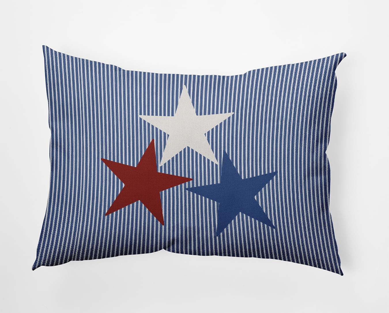 Simply Daisy 14" x 20" USA Colors Indoor/Outdoor Throw Pillow, Nautical Navy (1 count)