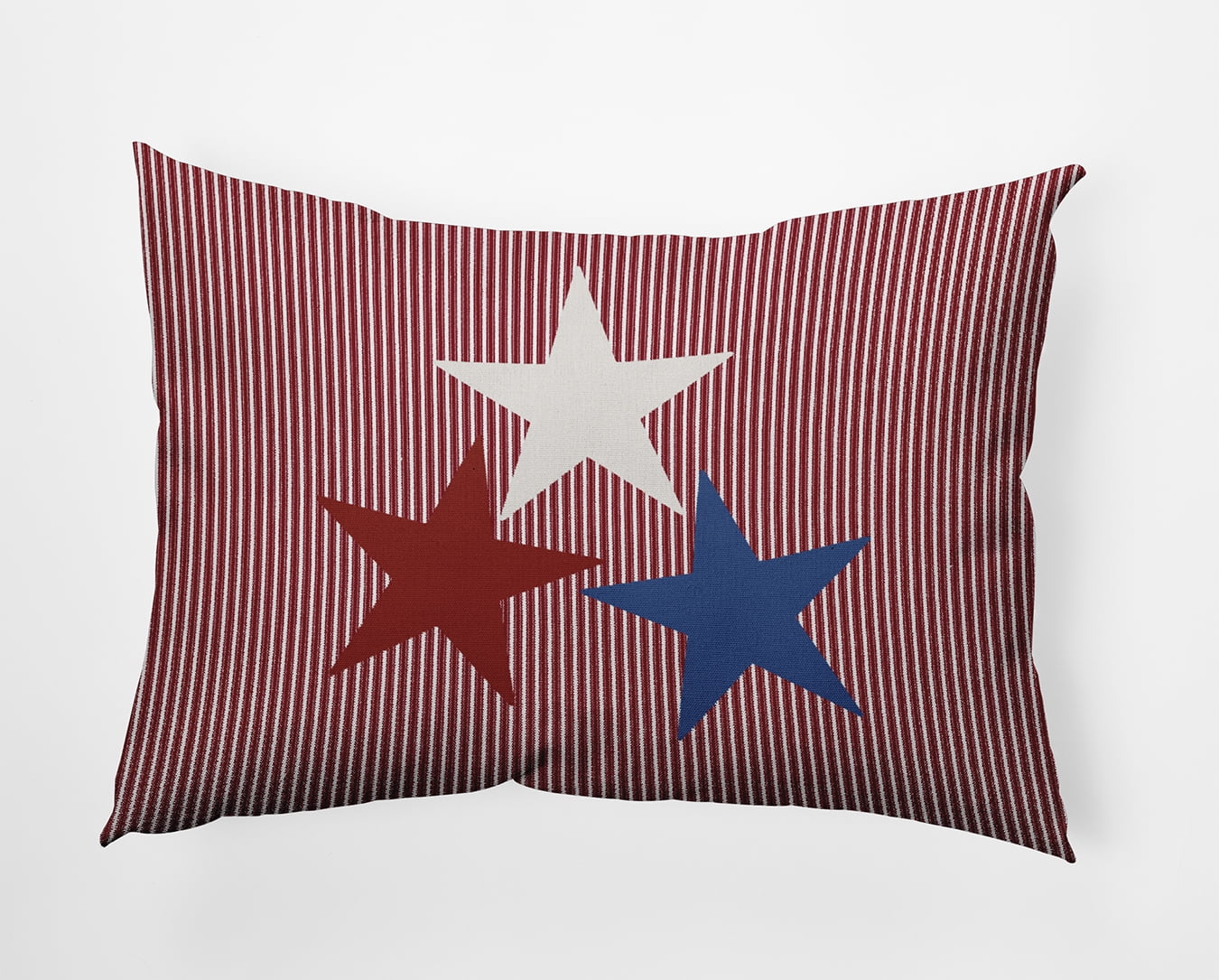 Simply Daisy 14" x 20" USA Colors Indoor/Outdoor Throw Pillow, Red (1 count)