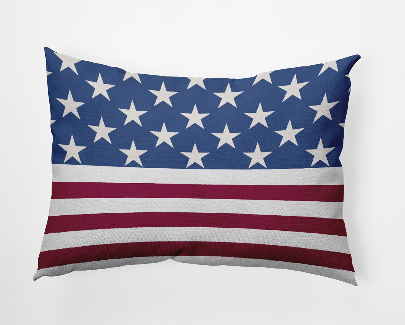 Simply Daisy 14" x 20" USA Flag Indoor/Outdoor Throw Pillow, Nautical Navy (1 count)