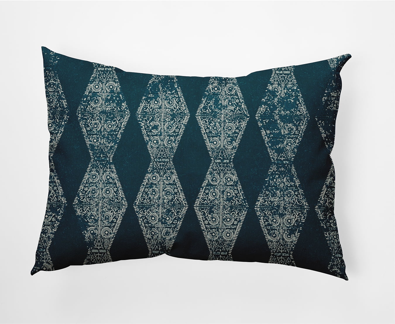 Simply Daisy 14" x 20" Victorian Blue Polyester Decorative Lumbar Pillow