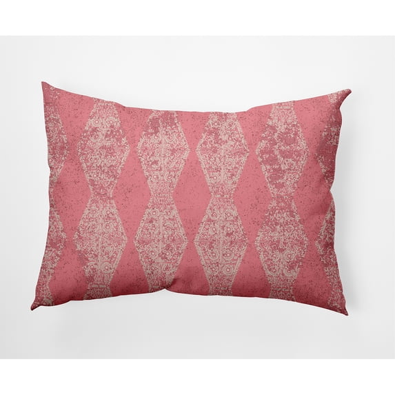 Simply Daisy 14" x 20" Victorian Pink Polyester Decorative Lumbar Pillow