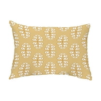 Simply Daisy, 14" x 20" Wacky Paisley Yellow Abstract Decorative Outdoor Pillow