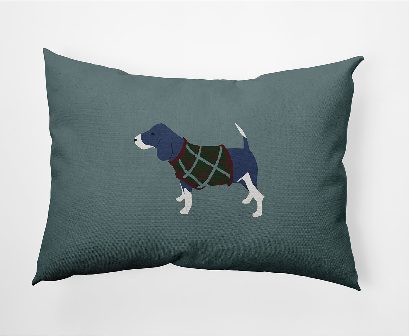 Simply Daisy 14" x 20" Warmest Wishes Doggie Outdoor Throw Pillow