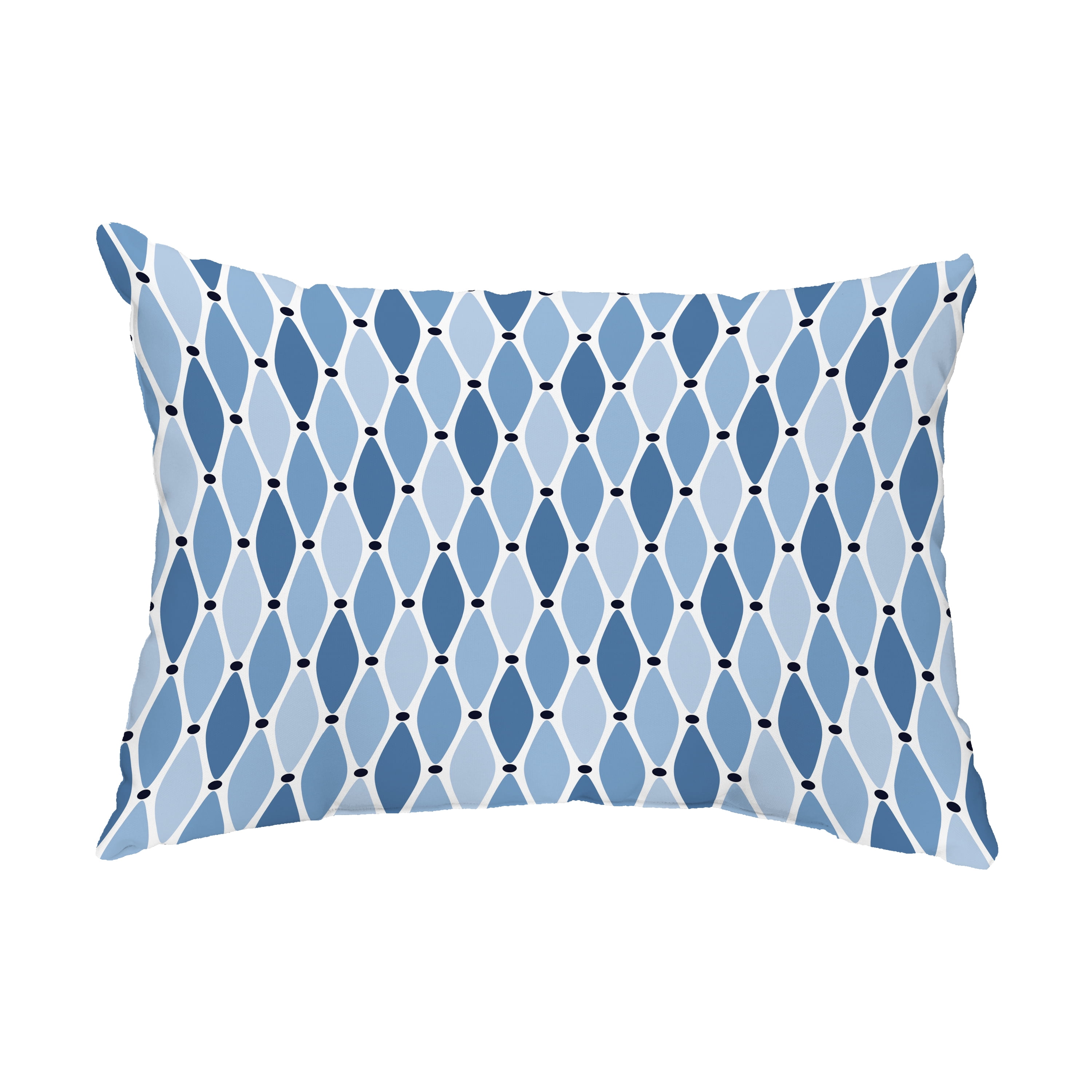 Simply Daisy, 14" x 20" Wavy Blue Decorative Abstract Outdoor Throw Pillow