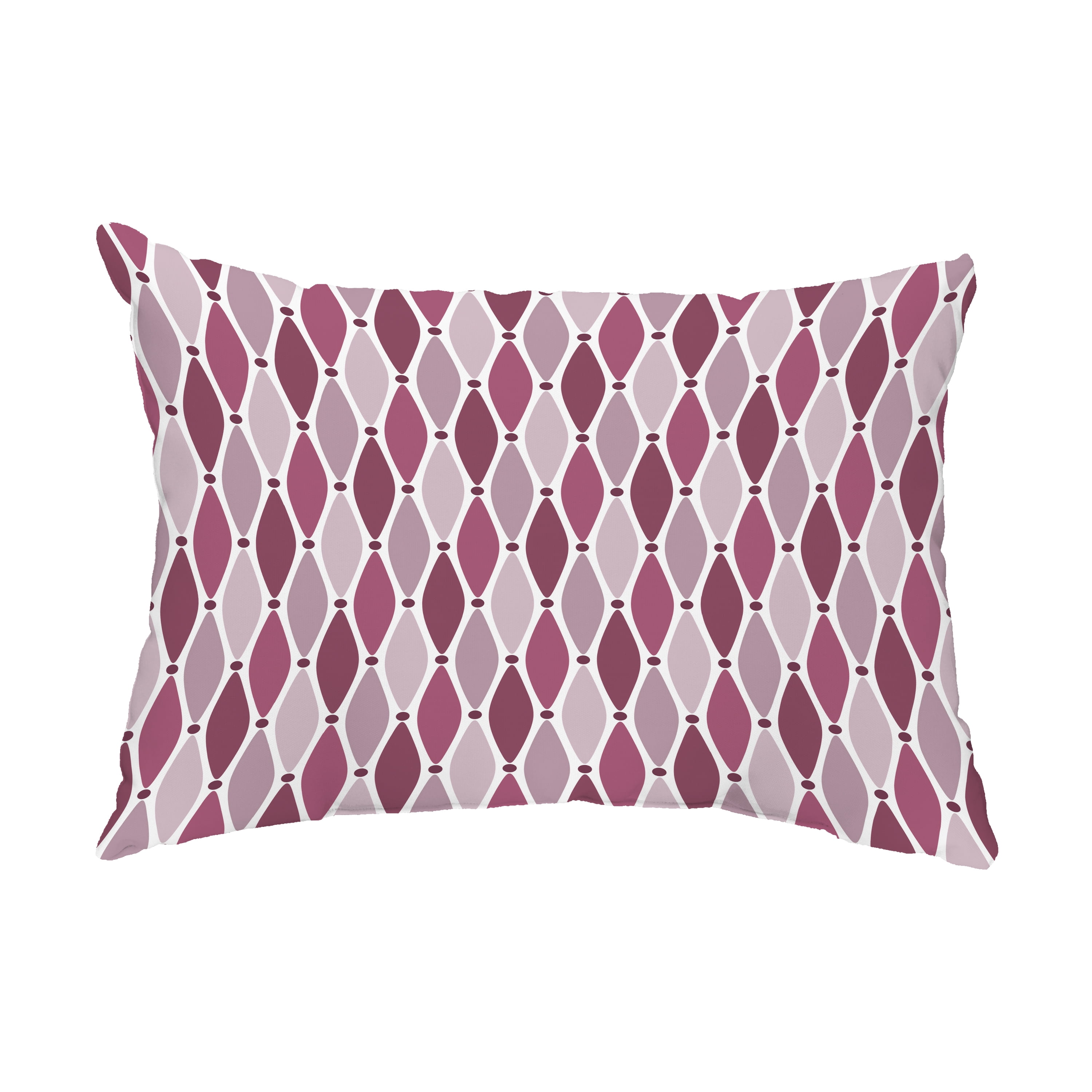 Simply Daisy, 14" x 20" Wavy Purple Decorative Abstract Outdoor Throw Pillow