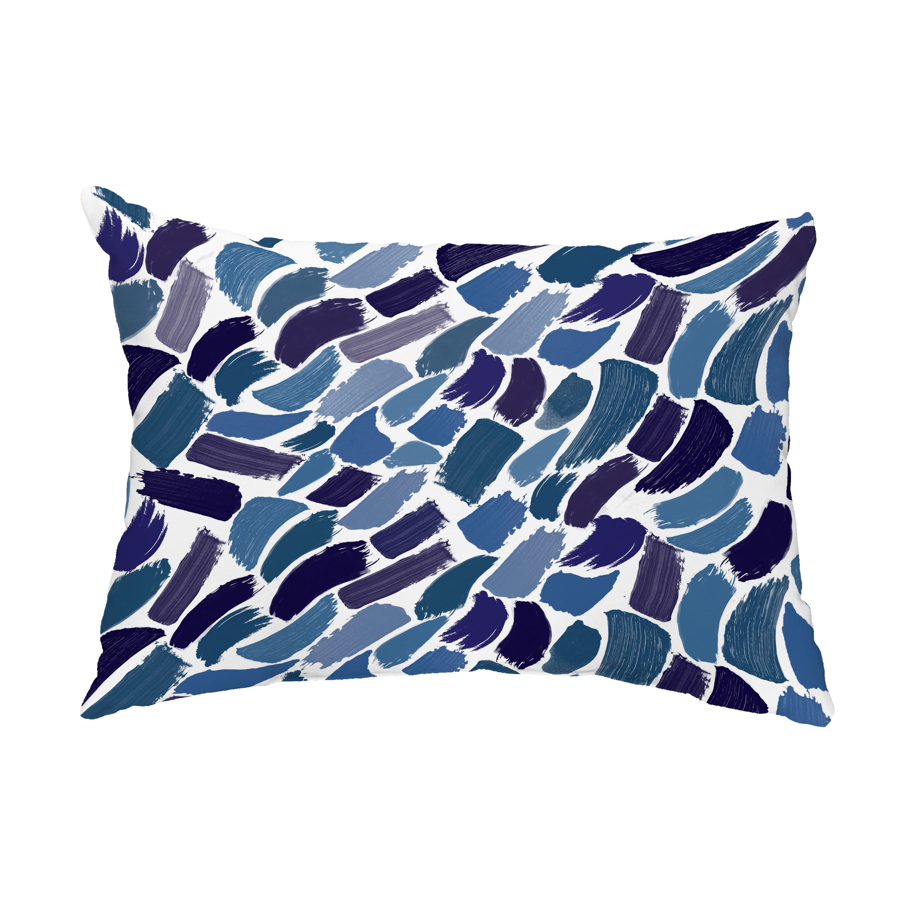 Simply Daisy, 14" x 20" Wenstry Blue Abstract Decorative Outdoor Pillow