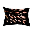 thumbnail image 1 of Simply Daisy, 14" x 20" Wild Oak Branch Black Floral Print Outdoor Decorative Throw Pillow, 1 of 1