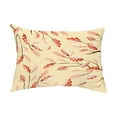 thumbnail image 1 of Simply Daisy, 14" x 20" Wild Oak Leaves Cream Floral Print Outdoor Decorative Throw Pillow, 1 of 1