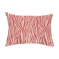 thumbnail image 1 of Simply Daisy, 14" x 20" Wood Stripe Coral Decorative Abstract Outdoor Throw Pillow, 1 of 1