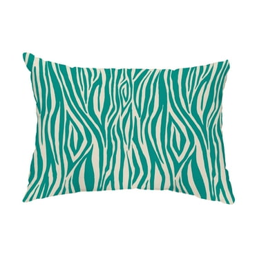 Simply Daisy, 14" x 20" Wood Stripe Jade Decorative Abstract Outdoor Throw Pillow