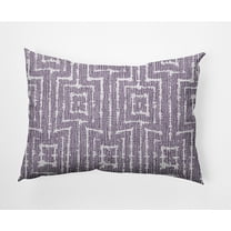 Simply Daisy, 14" x 20" Woven Tiki Purple Abstract Decorative Outdoor Pillow