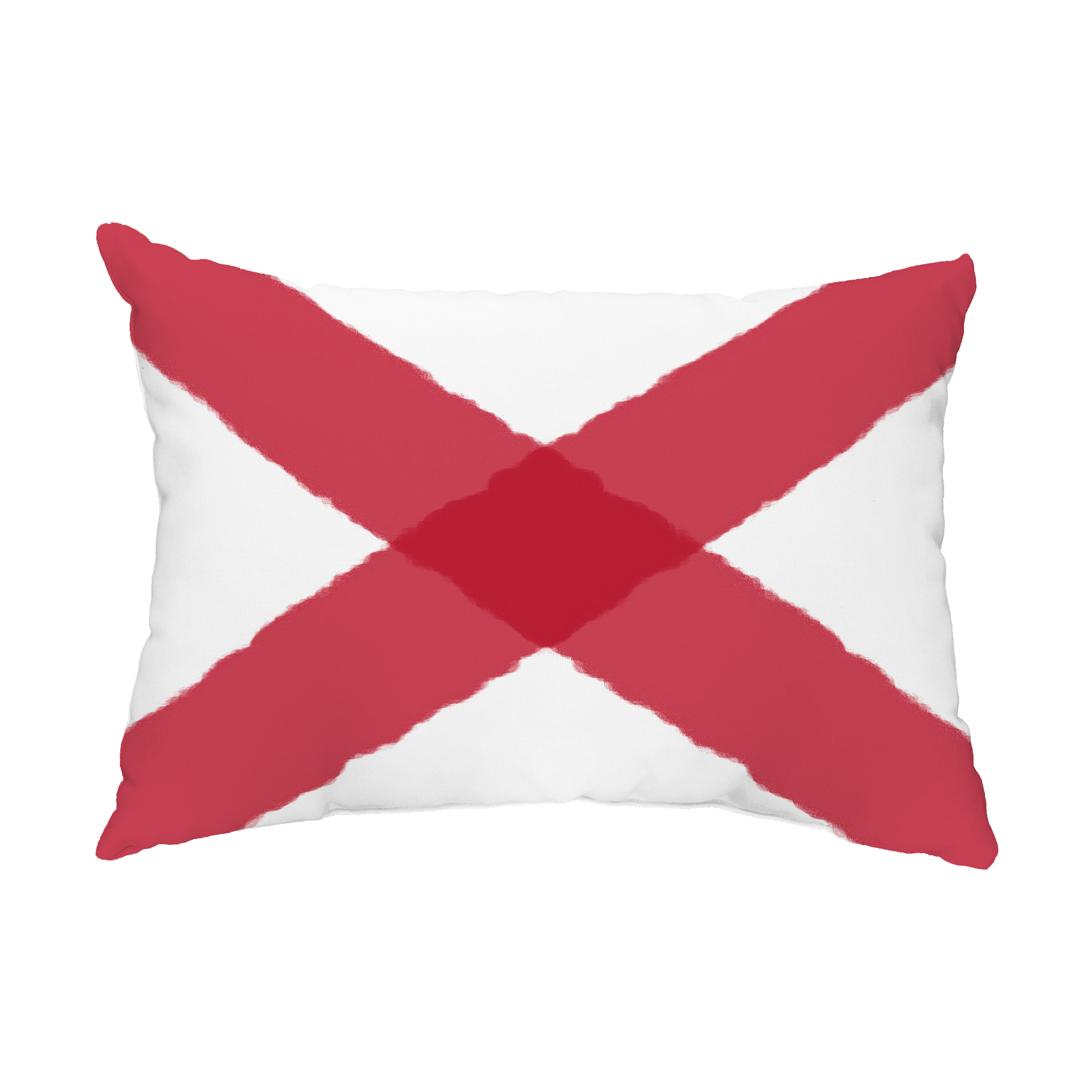 Simply Daisy, 14" x 20" X Marks the Spot Red Nautical Decorative Outdoor Pillow
