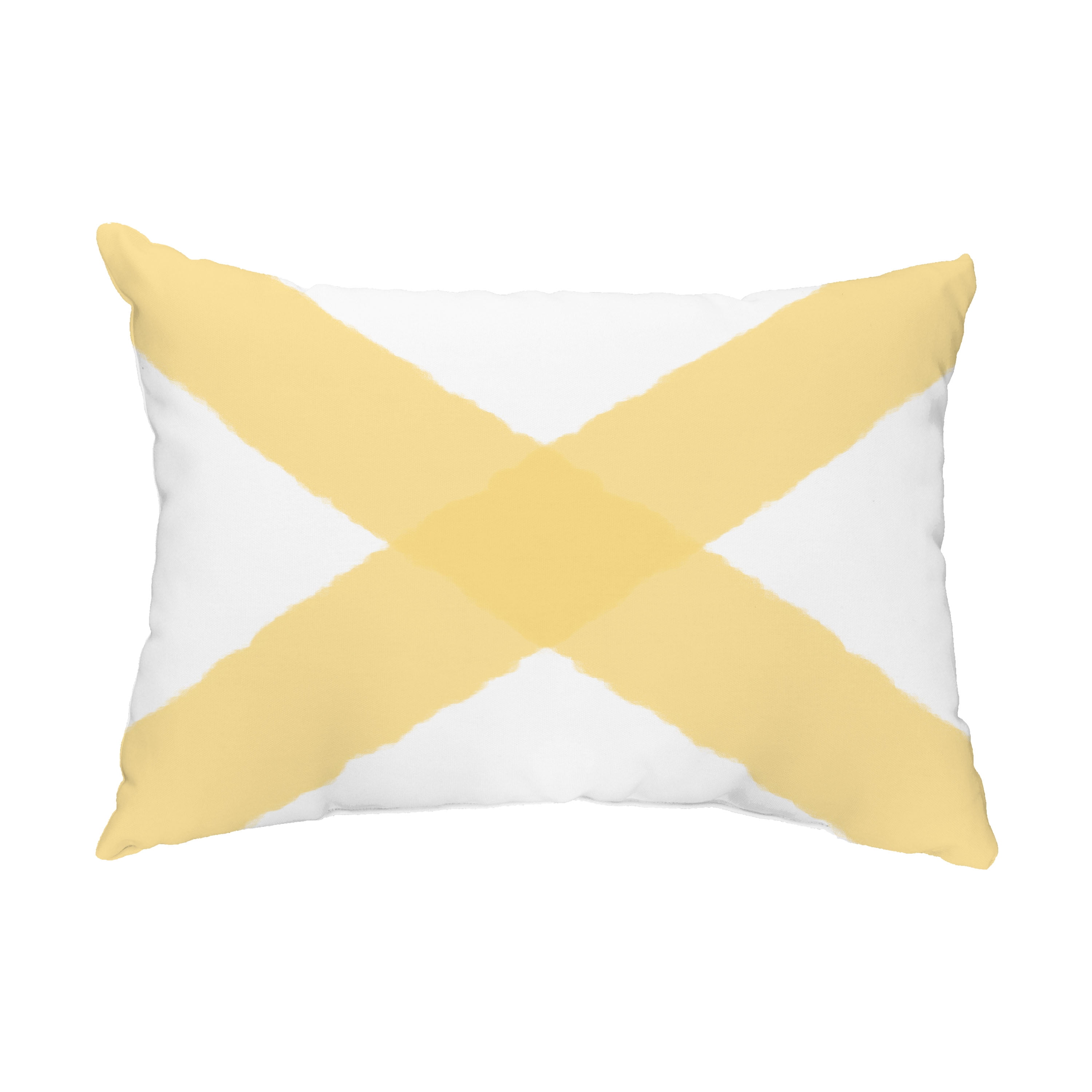 Simply Daisy, 14" x 20" X Marks the Spot Yellow Nautical Decorative Outdoor Pillow