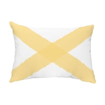 Simply Daisy, 14" x 20" X Marks the Spot Yellow Nautical Decorative Outdoor Pillow