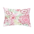 thumbnail image 1 of Simply Daisy, 14" x 20" Zentangle 4 Color Red Floral Decorative Outdoor Pillow, 1 of 1