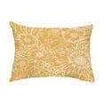 thumbnail image 1 of Simply Daisy, 14" x 20" Zentangle 4 Gold Floral Decorative Outdoor Pillow, 1 of 1